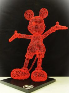 "Mickey Rouge" sculpture H69/57/30 cm par Corinne Halimi Di Domessini